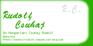 rudolf csuhaj business card